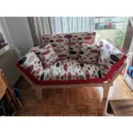 Sofá cama daruma funda silvie y rojo