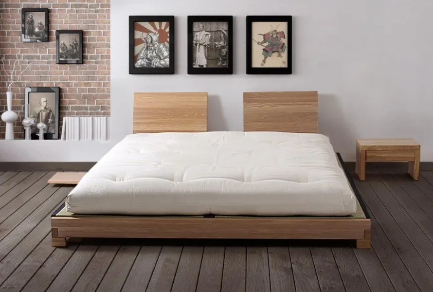 Cama Zen cabecero partido color natural 148