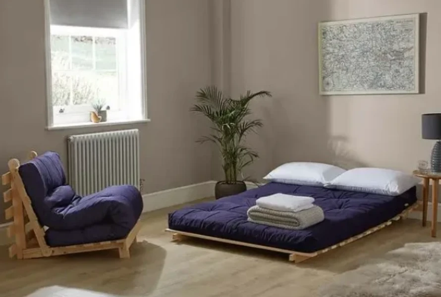 Sofás cama futón funda azul marino