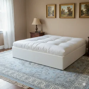 canape blanco con futon